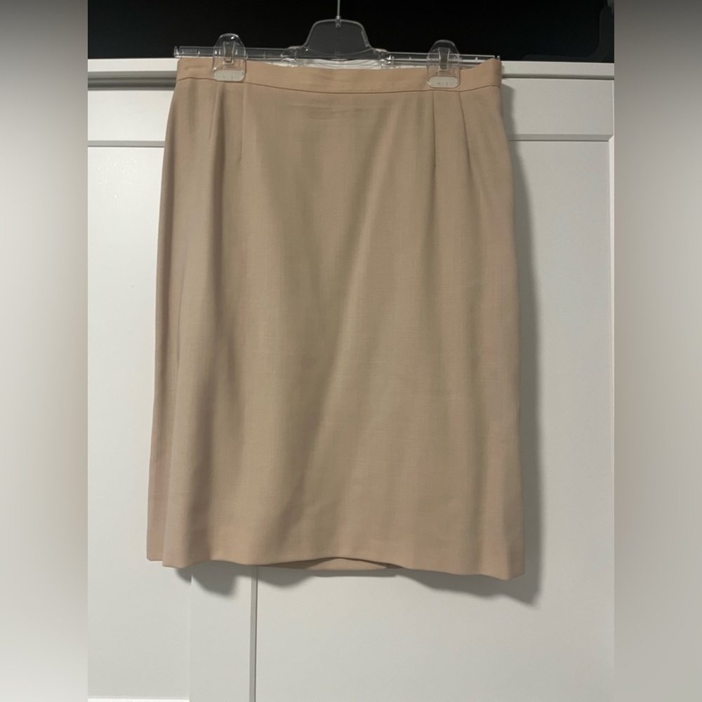 GIORGIO ARMANI TAN CREAM 100% WOOL US 14